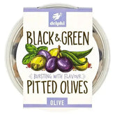 Delphi Black & Green Pitted Olives Olive 160g  Adomoo